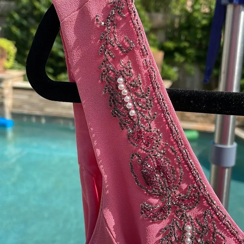 Stunning Vintage Pink Party Dress - Picture 9 of 14